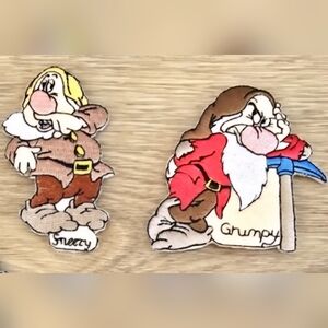 Disney VTG Snow White Dwarfs Applique Patches Lot Collection Grumpy Sneezy
